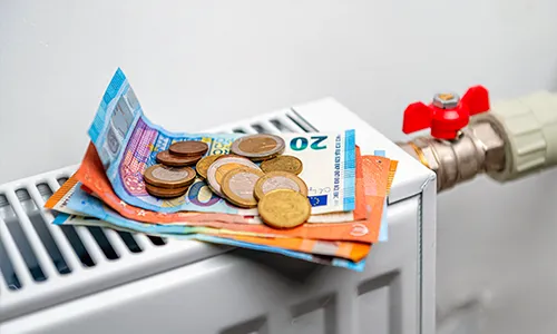 chauffage avec des billets - tarif de plombier à Lyon