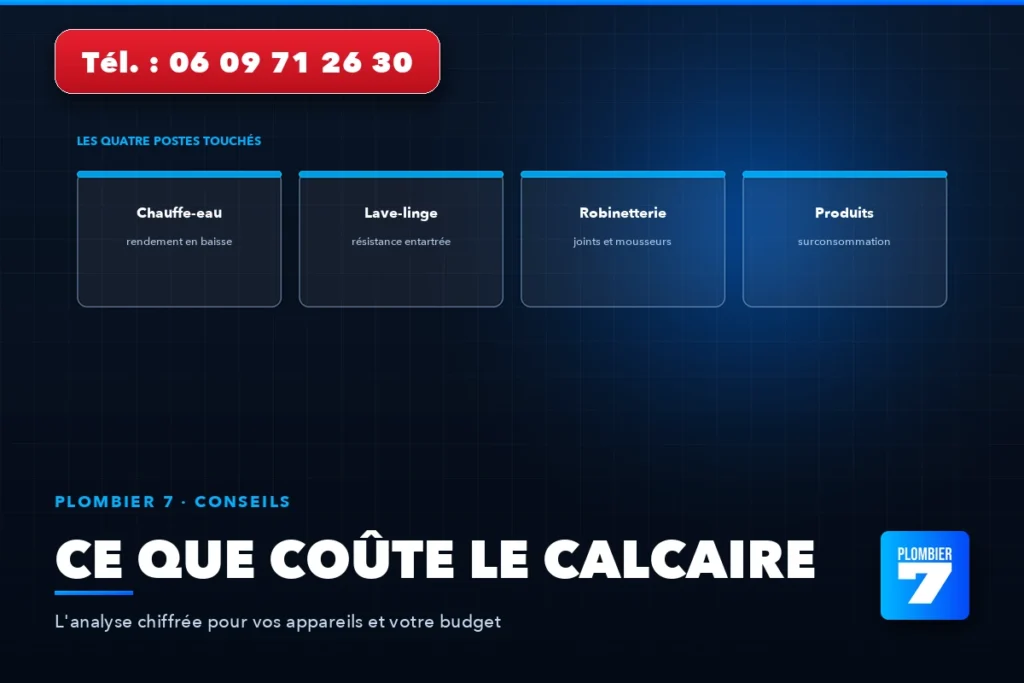 Ce que coûte le calcaire — L'analyse chiffrée pour vos appareils et votre budget | Plombier 7, plombier à Lyon 24h/24 et 7j/7