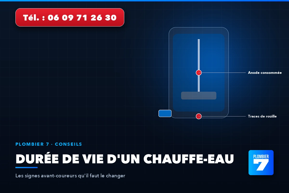 Durée de vie d'un chauffe-eau — Les signes avant-coureurs qu'il faut le changer | Plombier 7, plombier à Lyon 24h/24 et 7j/7