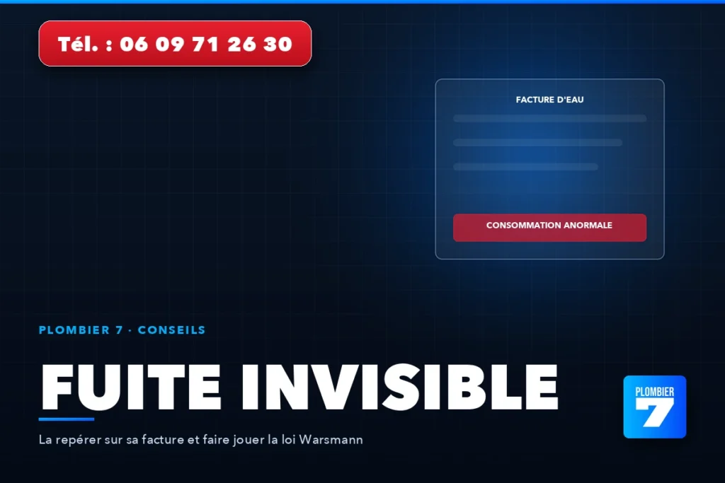 Fuite invisible — La repérer sur sa facture et faire jouer la loi Warsmann | Plombier 7, plombier à Lyon 24h/24 et 7j/7