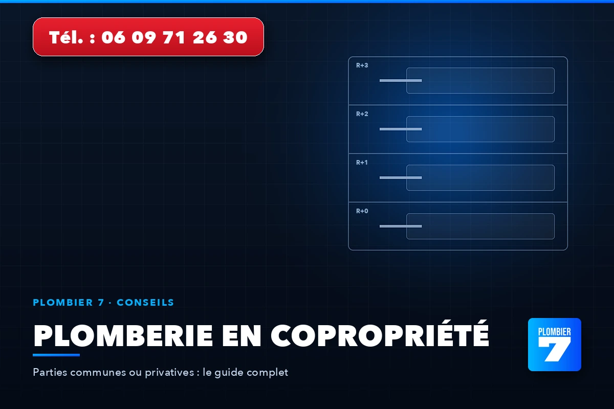 Plomberie en copropriété — Parties communes ou privatives : le guide complet | Plombier 7, plombier à Lyon 24h/24 et 7j/7